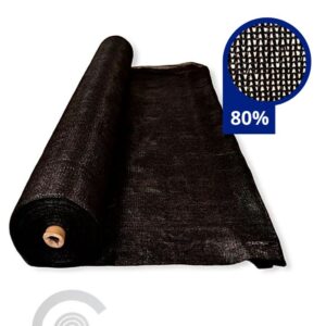 Malla Sombra negra al 80% de 4 mts a 100 mts