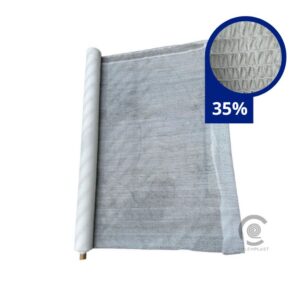 Malla sombra blanca al 35% de 4 mts x 100 mts